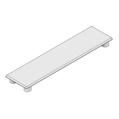 60-150-2 MODULAR SOLUTIONS POLYAMIDE PART END CAP 45MM X 180MM LIGHT GRAY